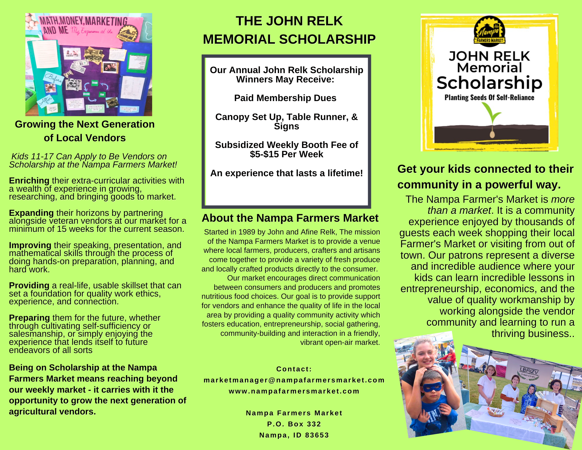 John Relk Memorial Scholarship Program Brochure